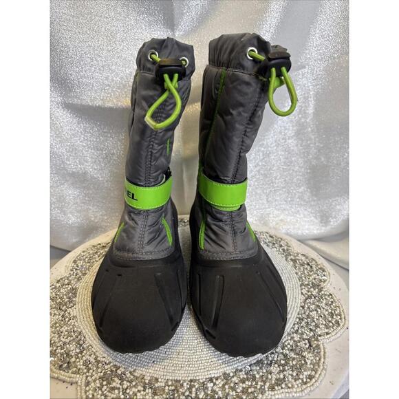 Sorel Kids Youth Grey Flurry 25 Degree Show Boots Waterproof - Picture 1 of 6